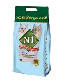Наполнитель для туалета кошек №1 Crystals силикагелевый, 4 шт по 5 л N1