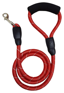 Поводок для собак Keyprods, нейлон, 1,2 см x 12 м, красный