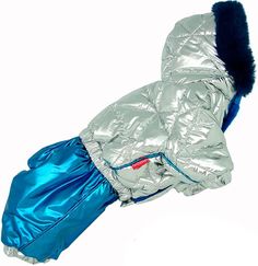 Комбинезон для собак FOR MY DOGS серебро/синий для мальчиков, FW1093-2021 M (14)
