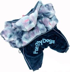 Комбинезон-шубка для собак FOR MY DOGS синий для мальчиков, FW1096-2021 M (12)