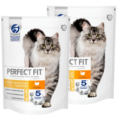 Сухой корм для кошек Perfect Fit Sensitive при аллергии, с индейкой 2 шт по 0,19кг