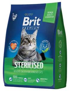 Сухой корм для кошек BRIT PREMIUM CAT STERILIZED CHICKEN, с курицей 5шт по 2кг Brit*
