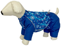 Комбинезон для собак маленьких пород OSSO Fashion Снежинка синий для мальчиков, р-р 25