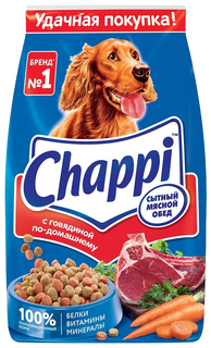 Сухой корм для взрослых собак всех пород Chappi Говядина по-домашнему, 2,5 кг, 2 шт
