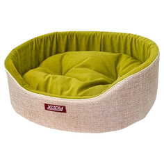 Лежак для собак и кошек Xody Премиум Olive №4 флок 64x49x20 см