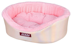 Лежак для собак и кошек Xody Премиум Жемчуг №1 42x35x16 см розовый