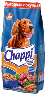 Сухой корм для взрослых собак всех пород Chappi Мясное изобилие, 15 кг, 2 шт
