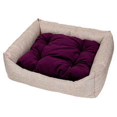 Лежак для собак и кошек Xody, Люкс Violet № 5 флок 90 х 80 х 25 см