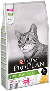 Сухой корм для кошек Pro Plan Cat Optidigest Sterilised Chicken с курицей, 2 шт по 10 кг