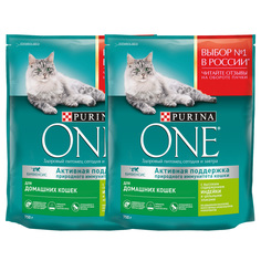 Сухой корм для кошек Purina One с индейкой и злаками, 2 шт по 1,5 кг