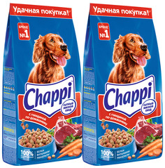 Сухой корм для собак Chappi Сытный мясной обед говядина по-домашнему, 2 шт по 15 кг