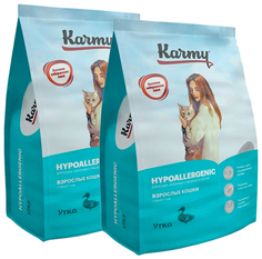 Сухой корм для кошек Karmy с уткой 2 шт по 0,4 кг