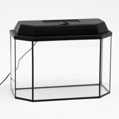 Аквариум Пижон панорамный с крышкой 64 x 26,2 x 36 см 60 л черный