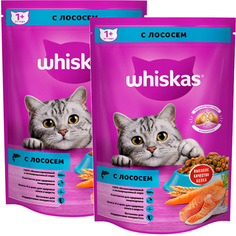 Сухой корм для кошек Whiskas Аппетитный обед лосось с нежным паштетом, 2 шт по 0,35 кг