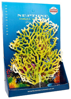 Коралл для аквариума Fauna International 22х5х27 см желтый