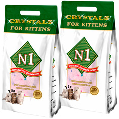 Наполнитель туалетов для котят №1 Crystals For Kittens силикагелевый, 2 шт по 5 л N1