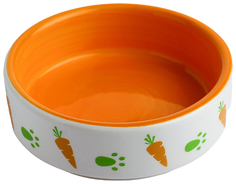 Миска для грызунов Homepet керамическая оранжевая 8,5 см x 8,5 см x 2,5 см 75 мл
