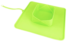 Миска для животных SuperDesign дорожная силиконовая зеленая