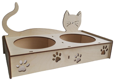Подставка под миски для животных Зигзаг, 15x30x15 см