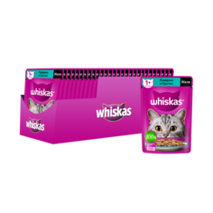 Влажный корм для кошек Whiskas Meaty с говядиной и кроликом в желе, 28 шт по 75 г