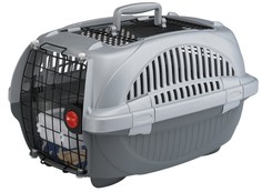 Переноска для домашнего питомца ATLAS DELUXE OPEN 20 серая 37х57х33см Ferplast