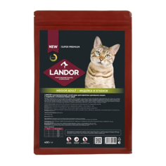 Cухой корм для кошек Landor Cat Indoor Adult индейка и ягненок 400 г