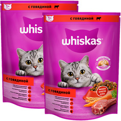 Сухой корм для кошек WHISKAS АППЕТИТНЫЙ ОБЕД c говядиной, 2шт по 800г