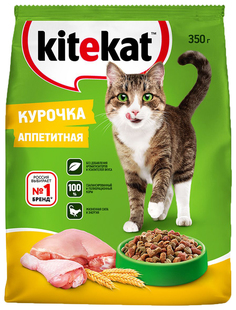 Сухой корм для кошек KiteKat курица 2 шт по 350 гр
