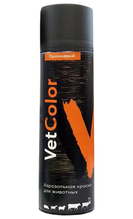 Аэрозольная краска VetColor ОХОТА для животных, оранжевый 500мл