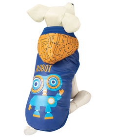 Попона для собак Triol Робот L размер 35 см утепленная синий-желтый