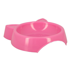 Миска для кошек Lady Pink Basic пластиковая, розовая с ушками, 200 мл