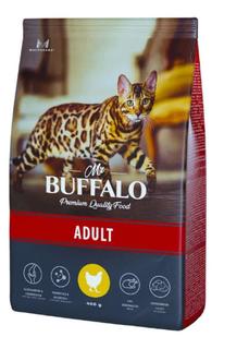 Сухой корм для кошек Mr.Buffalo ADULT, курица, 3шт по 400г