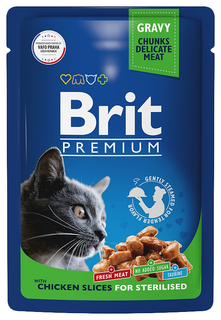 Влажный корм для кошек Brit Premium цыпленок, 85 г Brit*