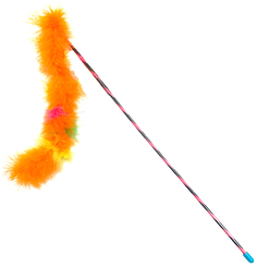 Игрушка для кошек Lilli Pet удочка Blue tail, оранжевая