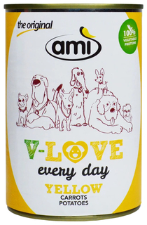 Консервы для собак ami V-love Every Day Yellow Веганский Морковь и картофель, 400 г