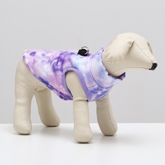 Куртка для собак на молнии "Аметист", размер XS, сиреневая (ДС 21, ОШ 22, ОГ 30 см) No Brand