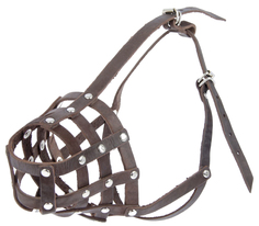 Намордник кожаный Зооник №4, немецкая овчарка, обхват морды 31 см, микс