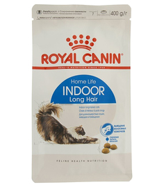 Сухой корм для кошек ROYAL CANIN Indoor Long Hair для домашних длинношерстных птица 400 г