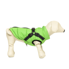 Куртка для собак со шлейкой, размер 22 (ДС 41 см, ОГ 60 см, ОГ 43 см), салатовая No Brand
