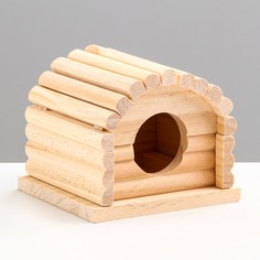 Домик для грызунов деревянный, 11 х 10 х 9 см No Brand