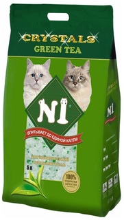 Наполнитель N1 CRYSTALS Green Tea силикагелевый, 3 шт по 5л