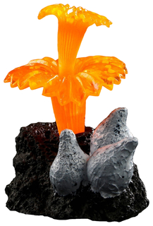Декор для аквариума Коралл на платформе, силиконовый, 6 х 4 х 7 см, оранжевый No Brand