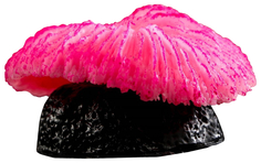 Декор для аквариума коралл Пильчатый гриб, силиконовый, 5 х 2,5 см, розовый No Brand