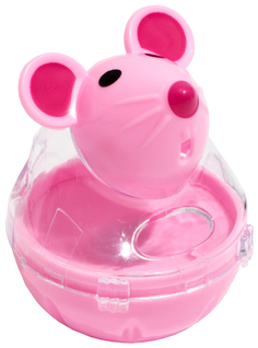 Игрушка-неваляшка Мышка с отсеком для лакомства до 1 см, 4,7 х 6,5 см, розовая Пижон