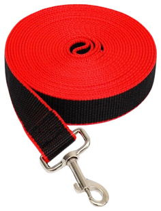 Поводок 5 м х 3 см, чёрно-красный Пижон