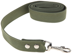 Поводок брезентовый 2 м х 3,5 см, тёмно-зелёный Пижон