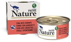 Корм влажный Prime Nature для кошек, тунец с креветкой, в желе, в железной банке, 85 г P.R.I.M.E.