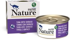 Корм влажный Prime Nature для кошек, тунец в ширасу, в бульоне, в железной банке, 85 г P.R.I.M.E.