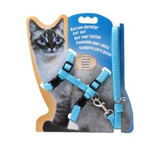 Шлейка и поводок для кошек ZooWell Walk голубой универсальный набор