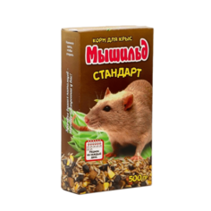 Зерновой корм «Мышильд стандарт» для декоративных крыс, 500 г, коробка